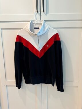 Polo Ralph Lauren Colorblock Quarter-Zip Pullover Sweatshirt Small